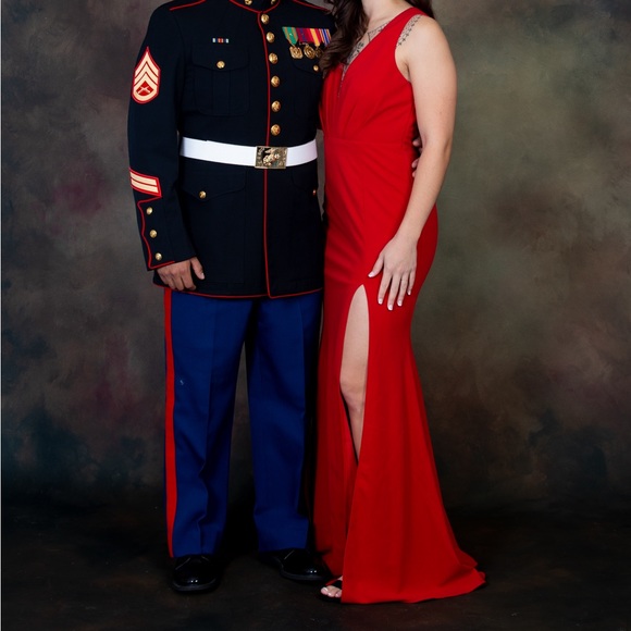 SOLD Lulus All For The Romance Red Backless Mermaid Maxi Dress; Size Small 🍒 - Picture 6 of 8